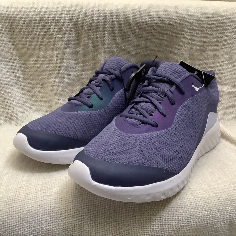 Athletic Works Lace Up Sneakers Shoes-Purple Perwinkle-Memory Foam-Women 9M-NWT